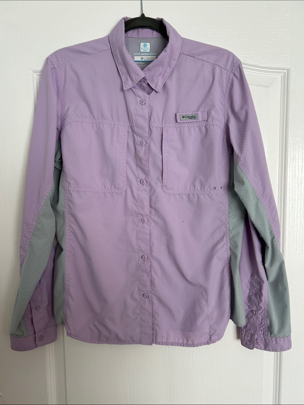 Columbia Women’s PFG Light Lavender Button-Front Shirt
